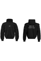 Metal Studded Deconstructed Hoodie