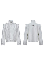 Crocodile Texture Short Biker Jacket