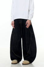 Letter Embroidery Jeans