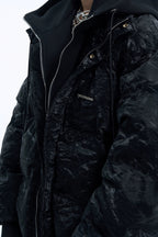 Layered Design Hooded Puffer Jacket