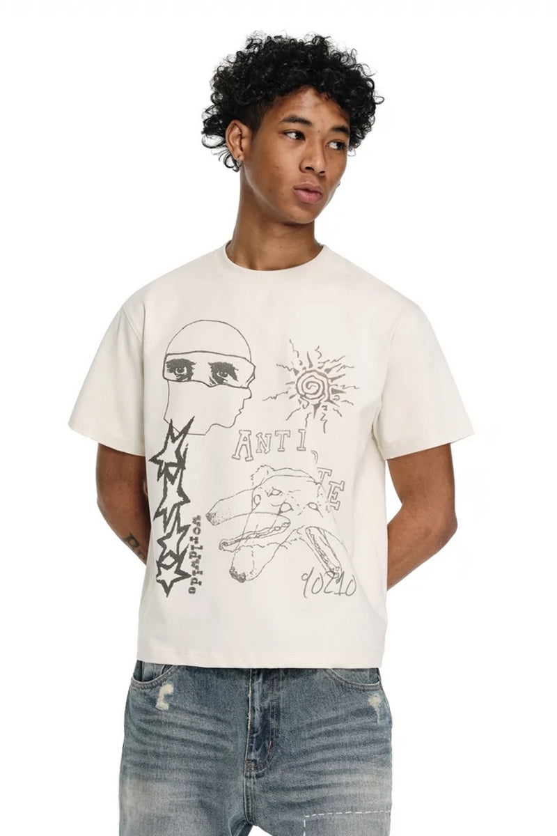 Cerberus Graffiti Print T-Shirt