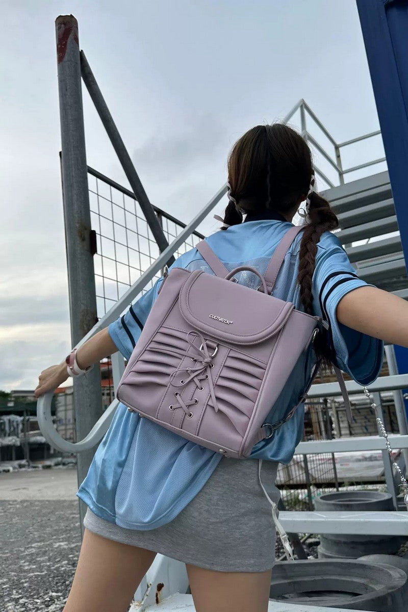 Ballet-Inspired Silky Bow Backpack