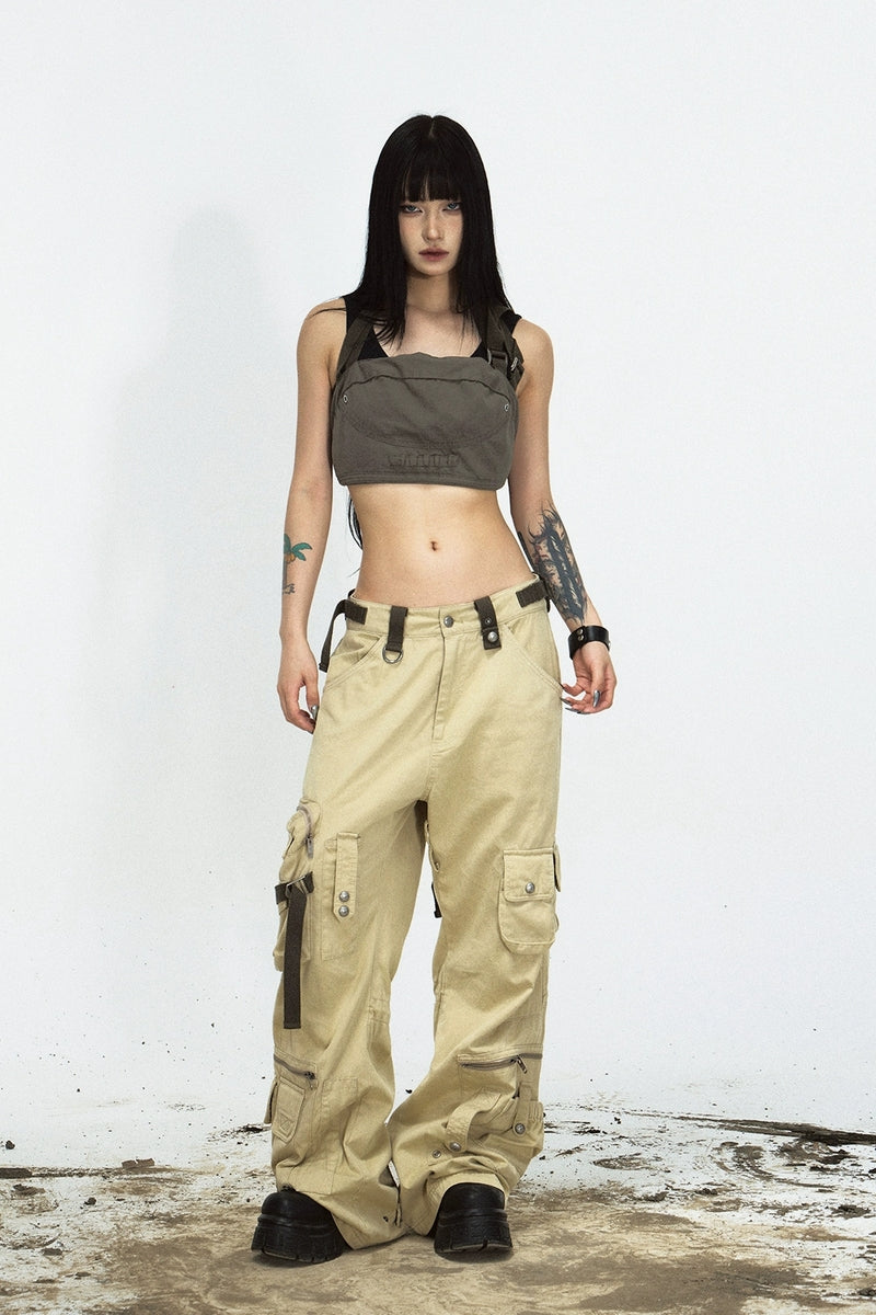 Detachable Bag Multi-Pocket Pants