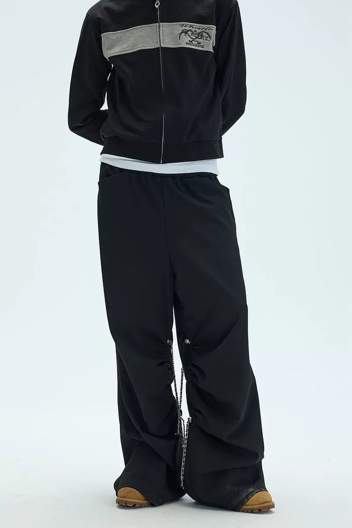 Adjustable Chain Straight Leg Trousers