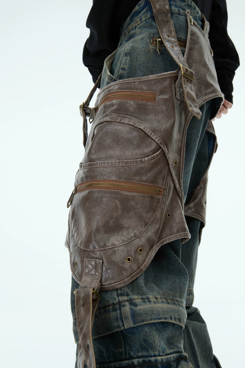 Detachable Patchwork Vintage Jeans