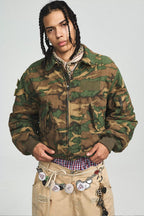 Military Green Patchwork MA2 Jacket