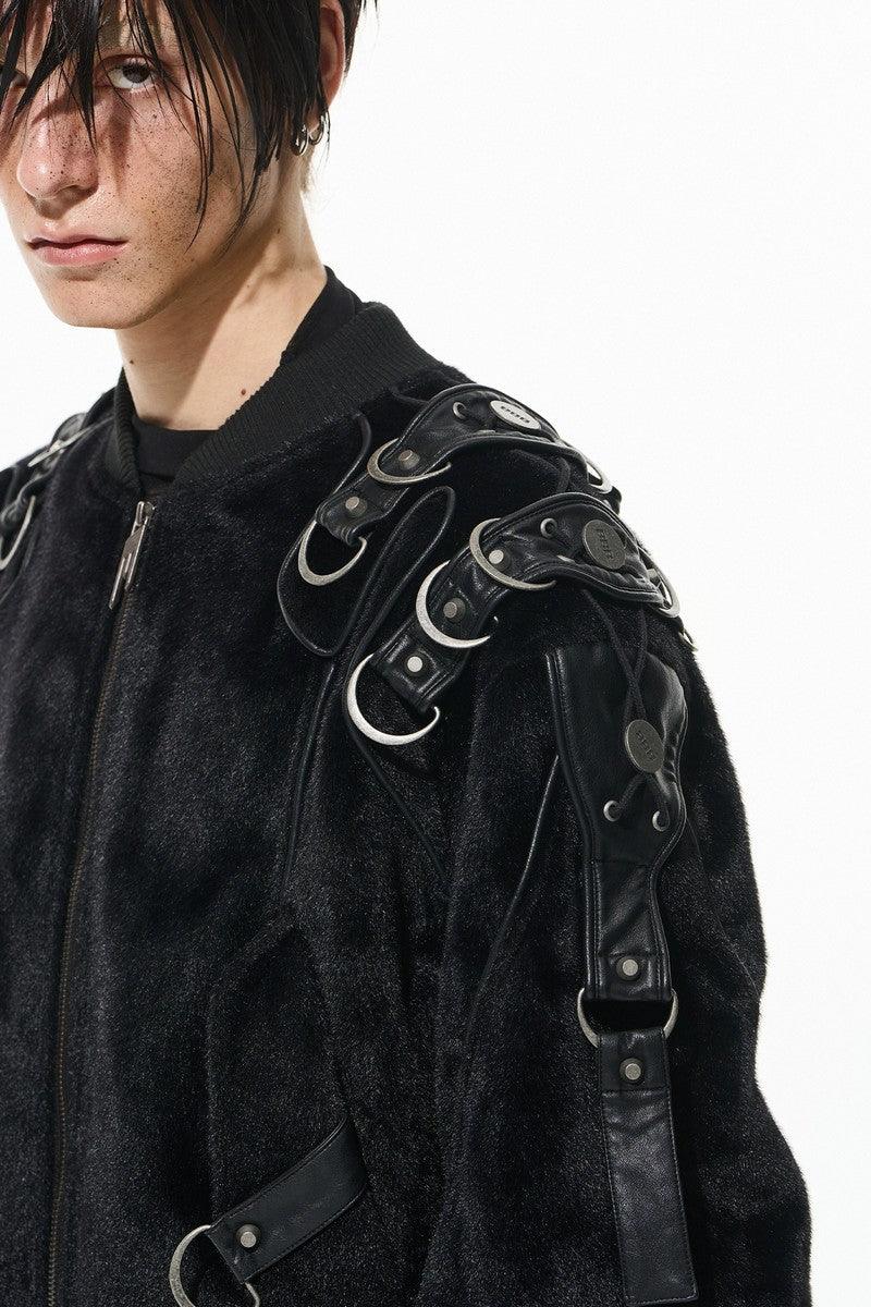 Metal Trim Bomber Jacket