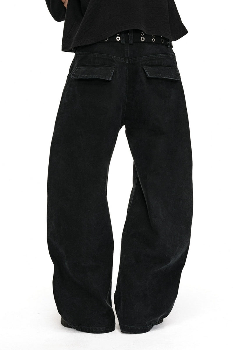 Deconstructed Washed Canvas Work Pants