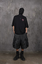 Demon Eye Studded Shorts