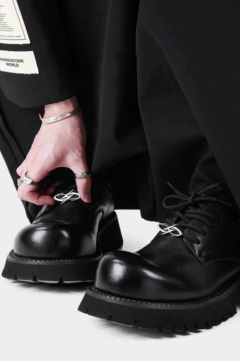 Leather Platform Derby Shoes – Copping Zone