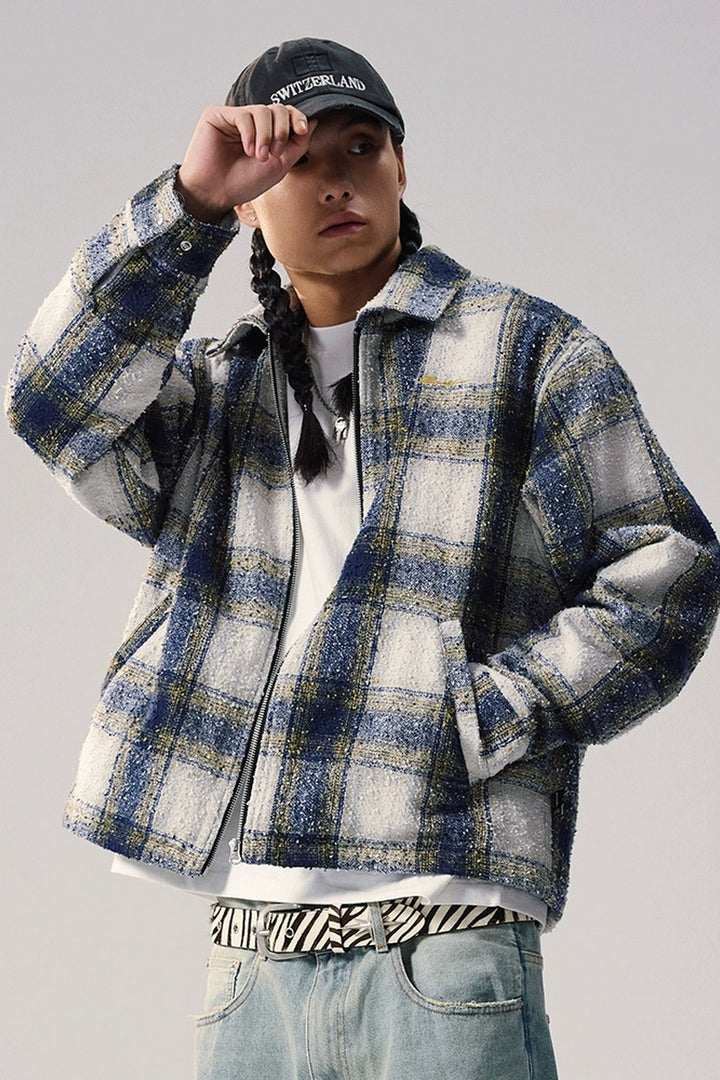 Plaid Oversized Casual Jacket