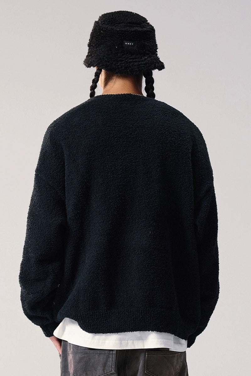 Jacquard Knit Crewneck Sweater