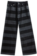 Striped Straight-Leg Jeans