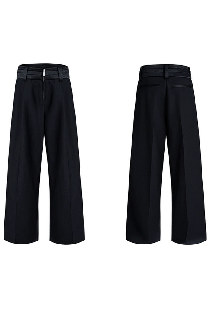 High-Waist Flared Trousers