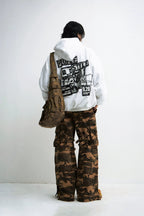 Vintage Embroidered Black Hoodie