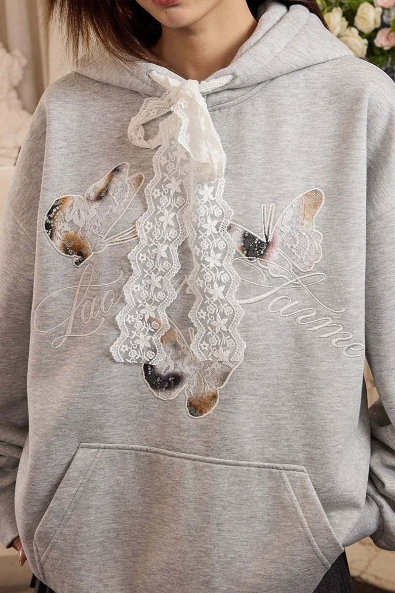 Burnt Lace Butterfly Hoodie