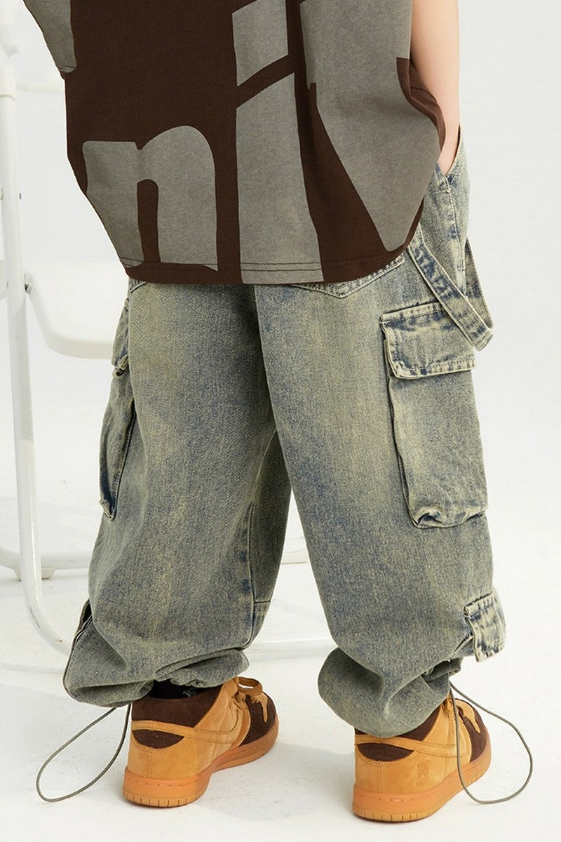 Denim Cargo Pants