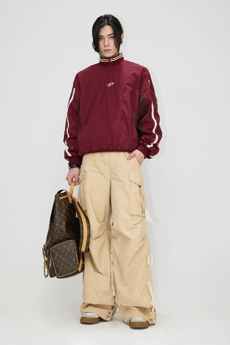 Vintage Colorblock Pullover Jacket