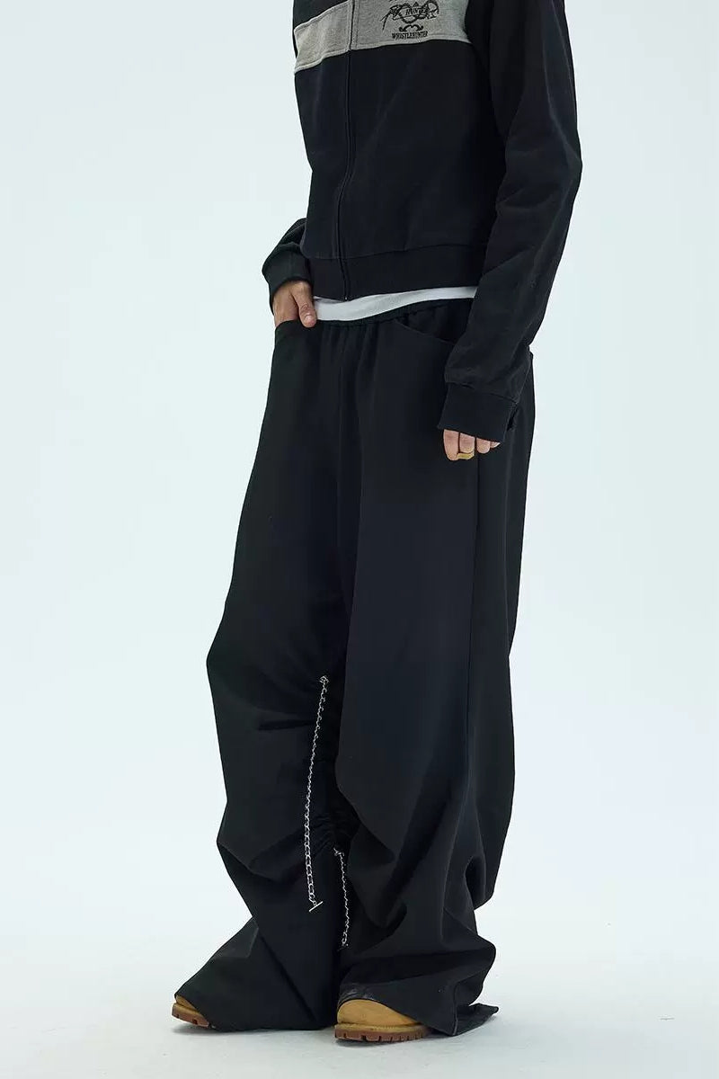 Adjustable Chain Straight Leg Trousers