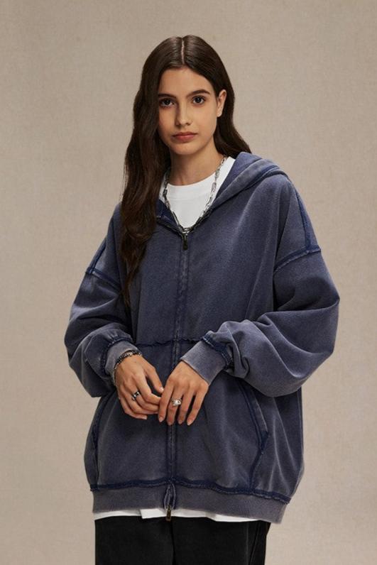 『Copping Zone』Washed Vintage Zip-Up Hoodie Vintage Washed Zip-Up Hoodie – Copping Zone