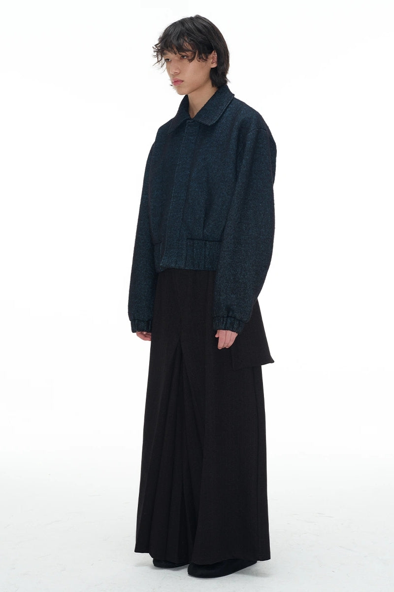 Pleated Wool Jacket