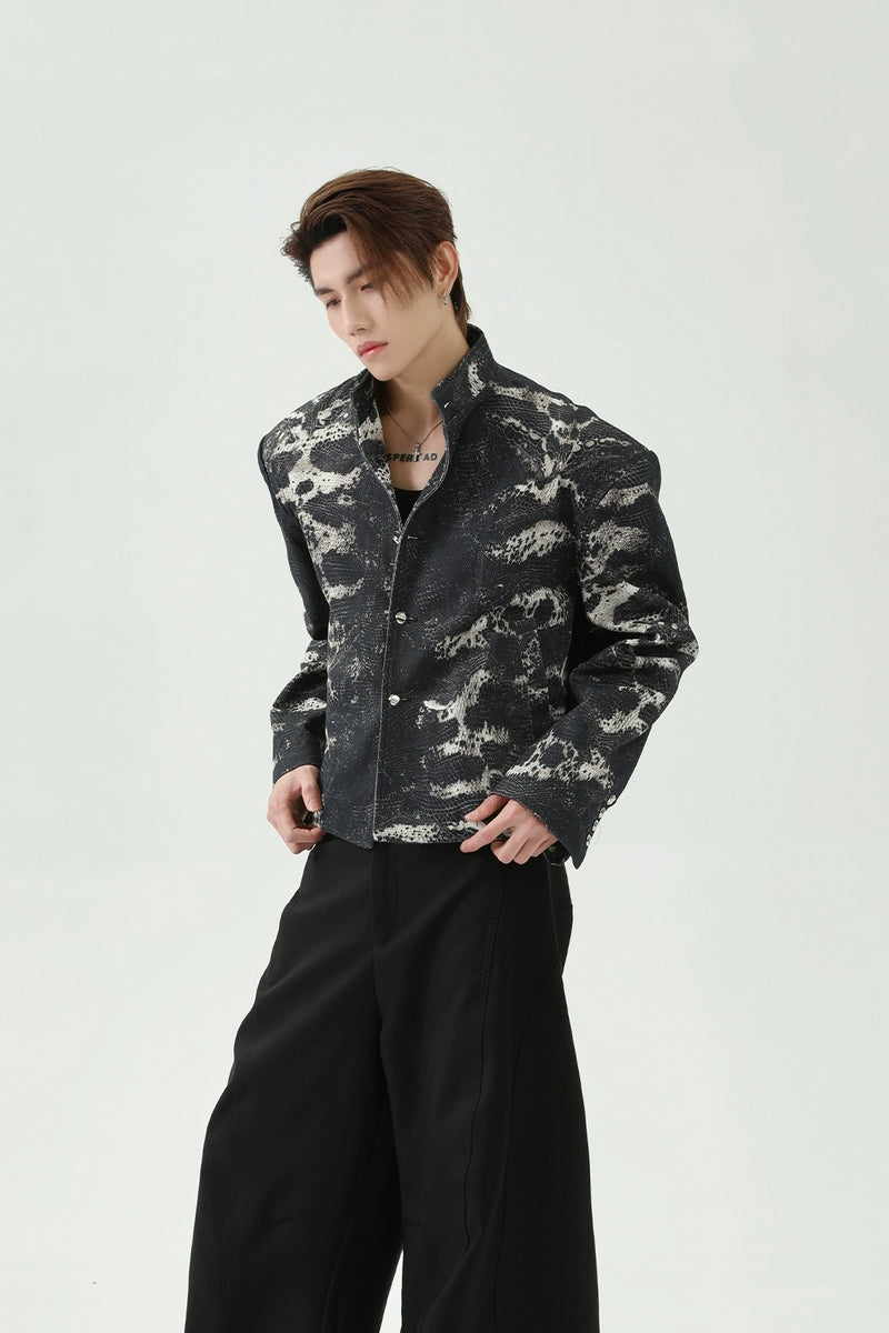 SNAKE LOOP STAND COLLAR JACKET 【公式通販】 SNAKE LOOP STAND COLLAR JACKET 【公式通販】
