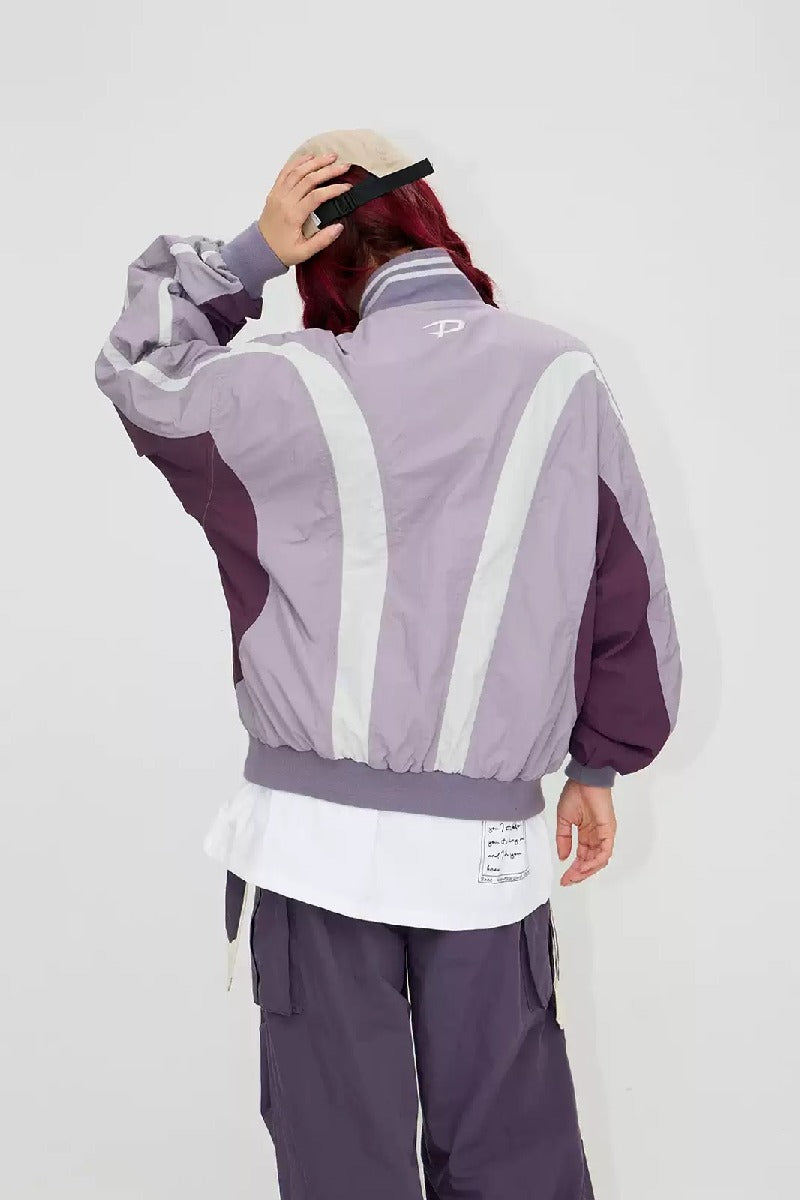 Vintage Red Colorblock Windbreaker