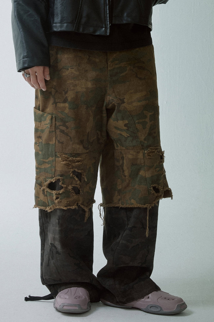 Distressed Camo Vibe Pants