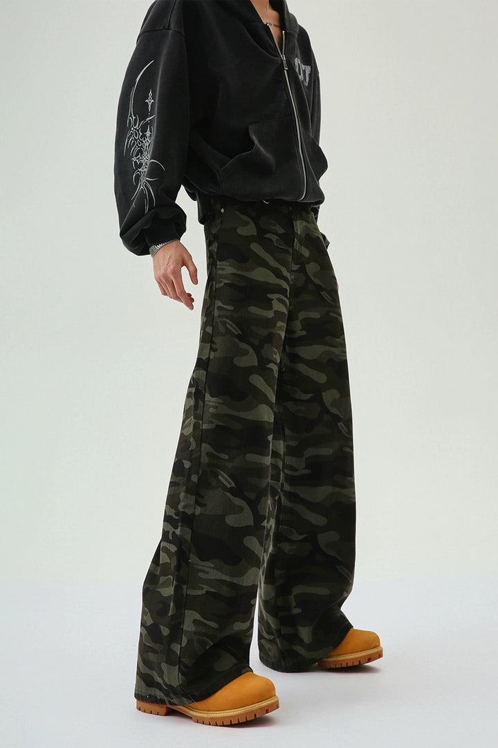 Vintage Camo Denim Cargo Pants