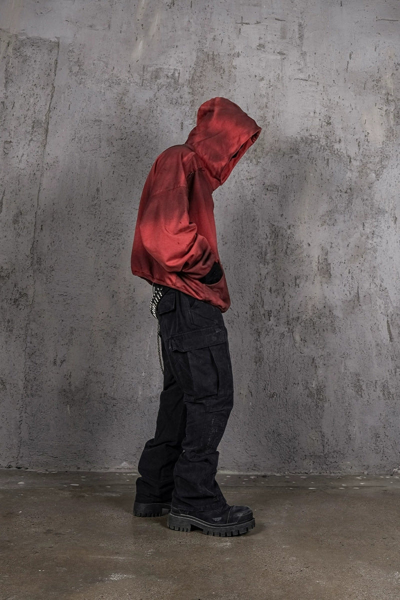 Ashen Ember Distressed Hoodie