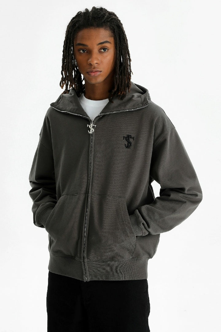 Zip Hooded Mask Sweatshirt