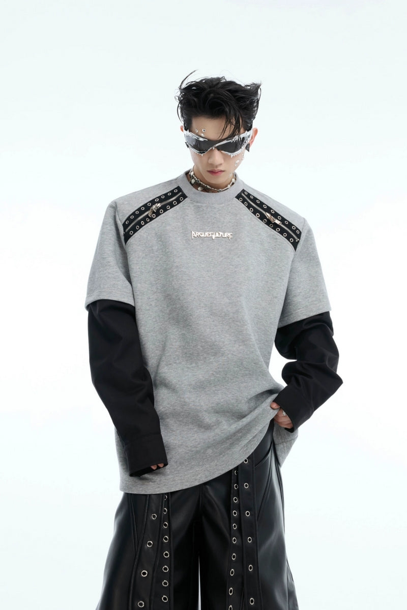Deconstructed Colorblock Shirt-Tee
