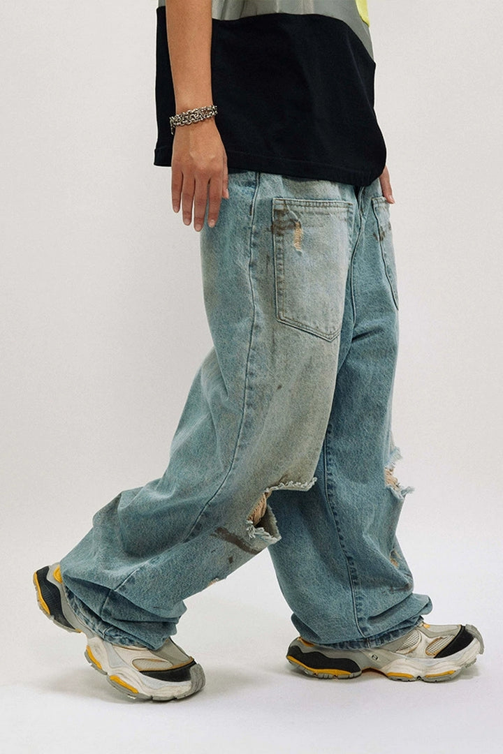 Reversed Vintage Distressed Jeans