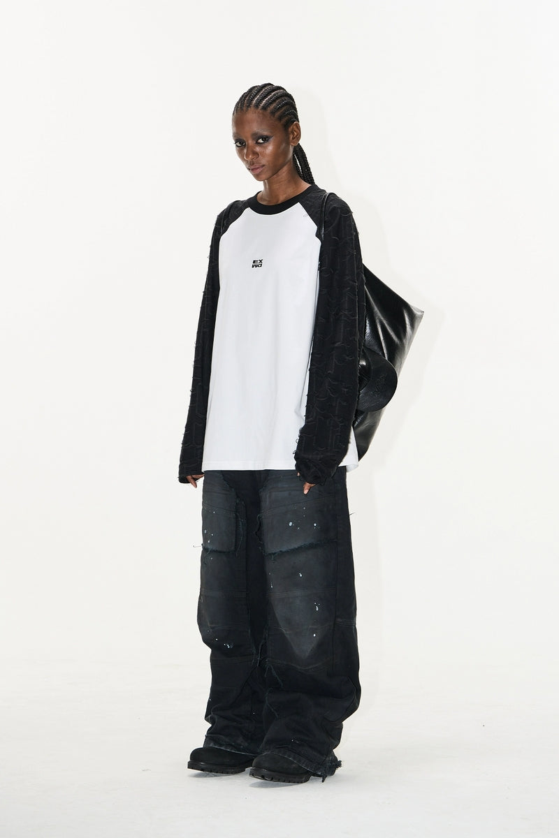 Logo Embroidered Raglan Long-Sleeve Tee