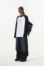 Logo Embroidered Raglan Long-Sleeve Tee