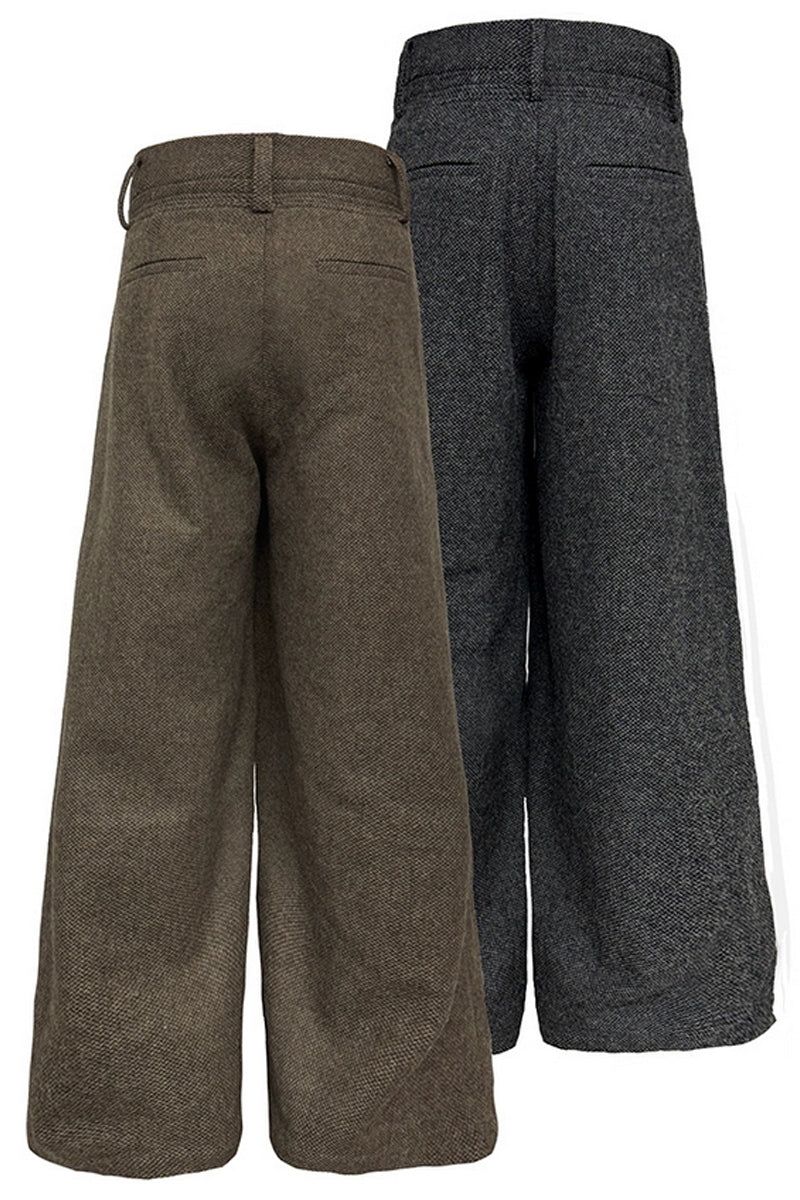 Wool Pleated Origami Pants