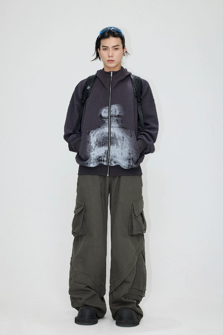 Double Waist Stacked Cargo Pants