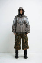 Dirty Wash Embroidered Hoodie