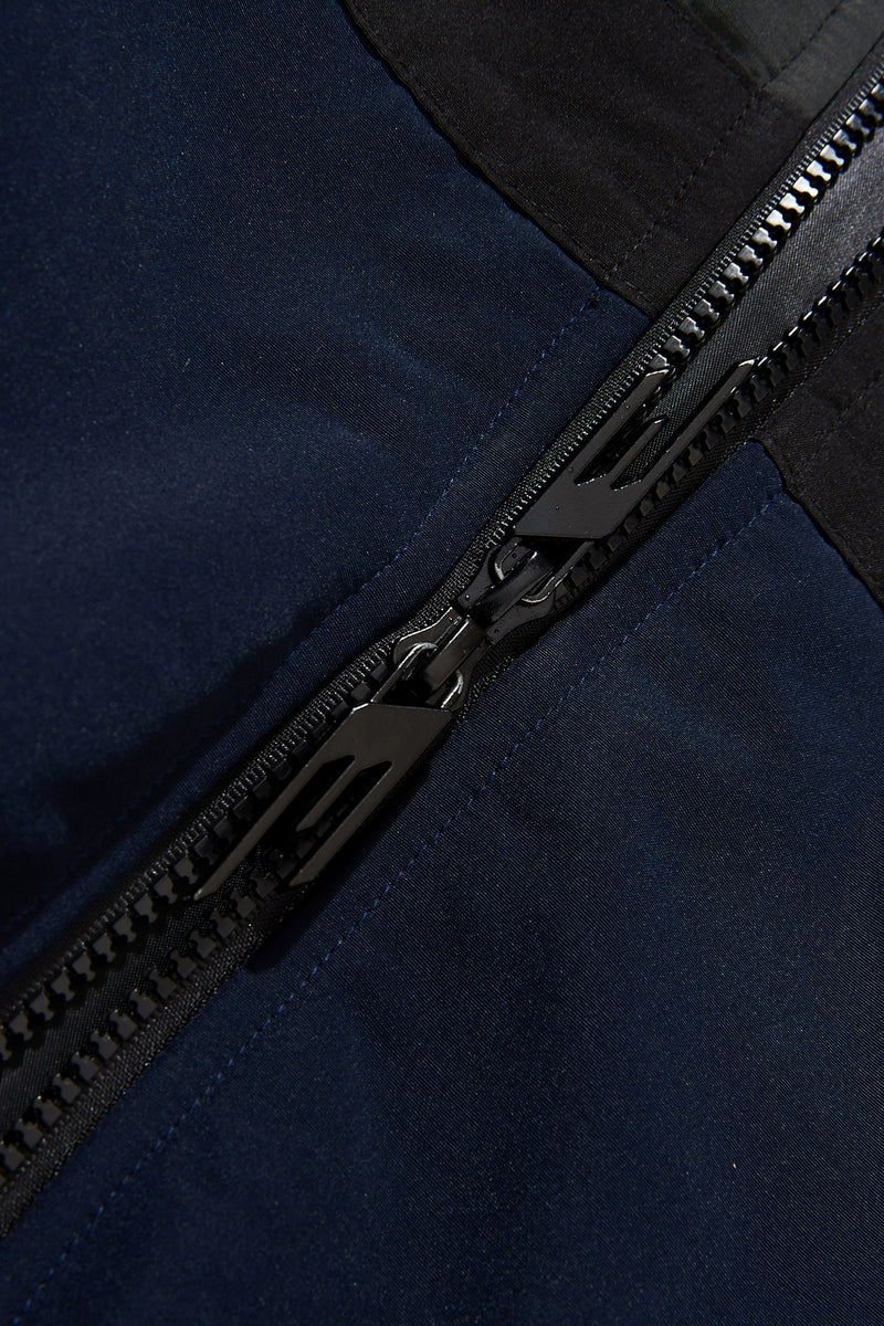 Colorblock Hooded Winter Jacket