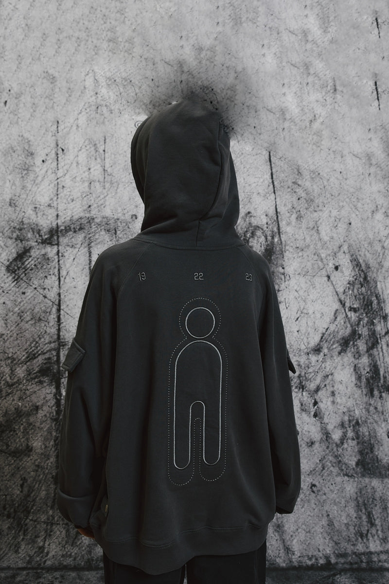 NOLM Oversized Embroidered Logo Hoodie