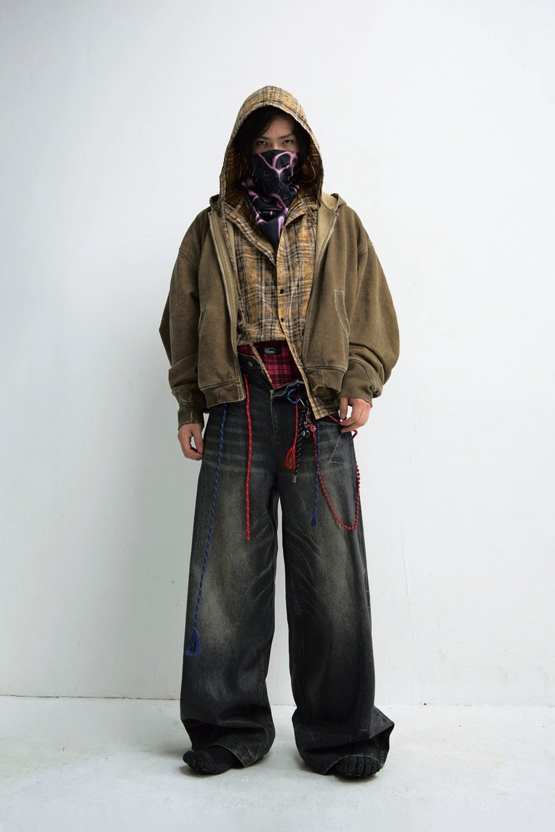 Knitted Distressed Short Hoodie – Copping Zone