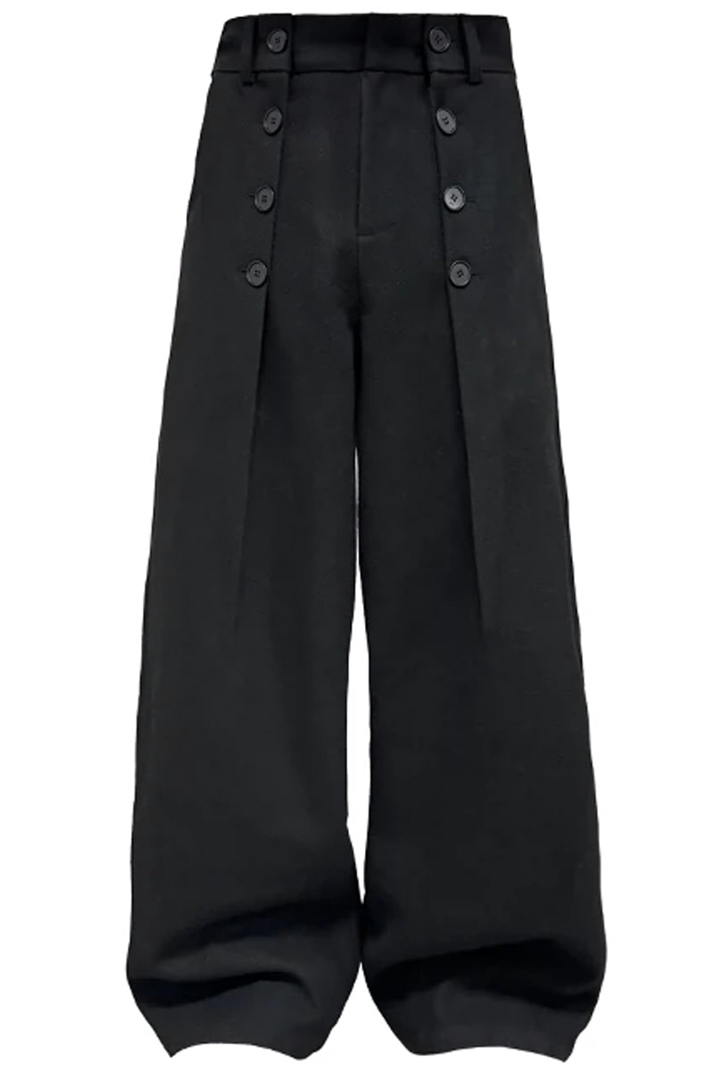 Buttoned Wool Trousers