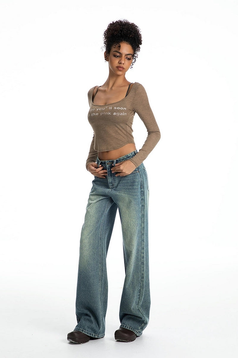 Wide-Leg Vintage Jeans