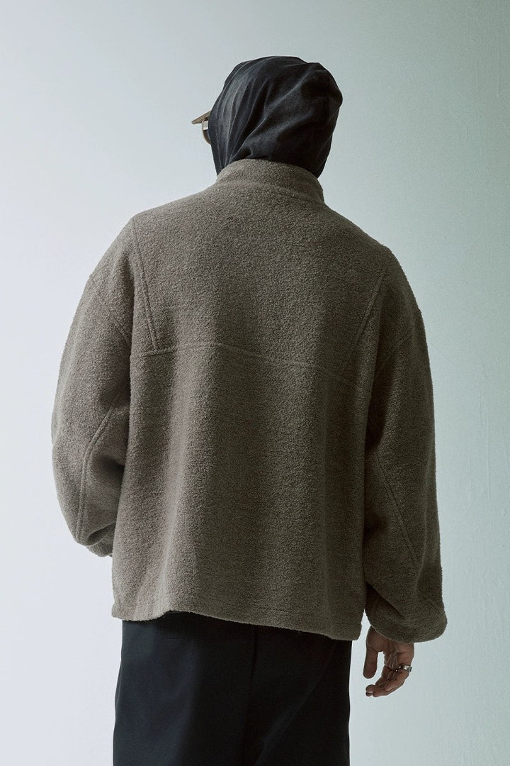 Wool Fleece Half-Zip Jacket