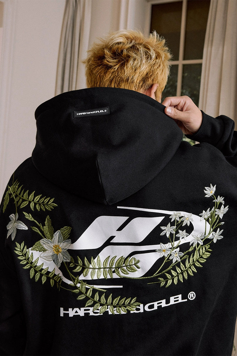 Plant Embroidered Logo Hoodie