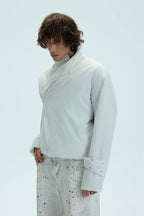 Single Button High Neck Puffer Jacket