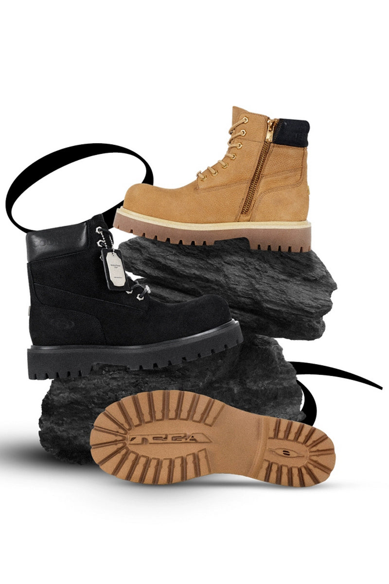 Chunky Leather Work Boots – Copping Zone