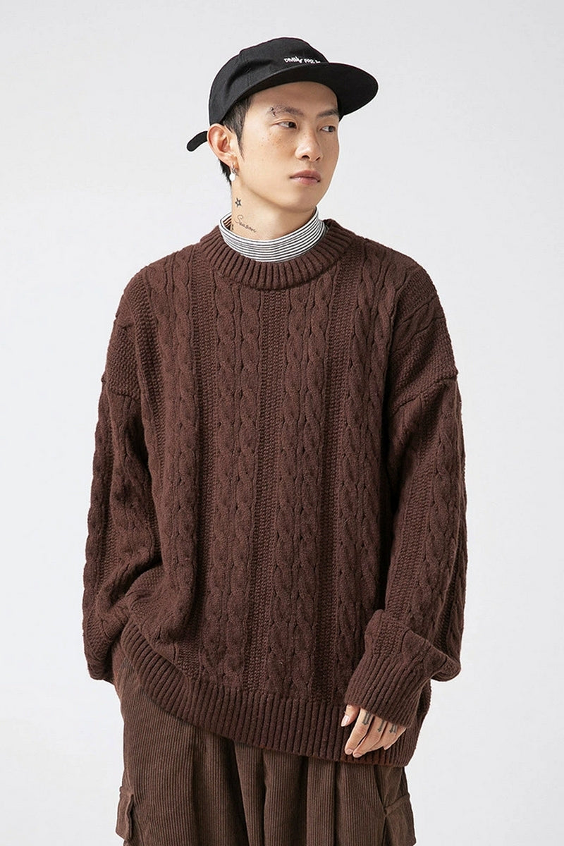 Cable-Knit Vintage Sweater