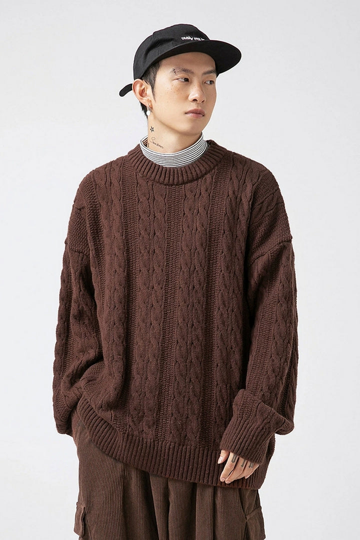 Cable-Knit Vintage Sweater