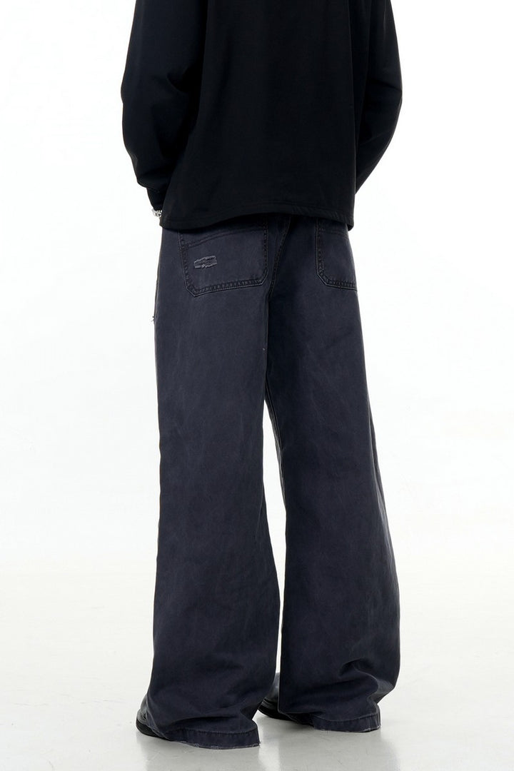 Irregular Distressed Double Knee Trousers